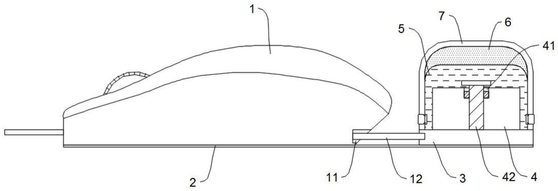 一种有垫腕结构且高度可调的鼠标的制作方法