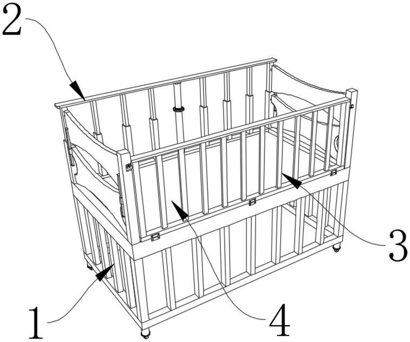 一种带护栏升降的实木婴儿床的制作方法
