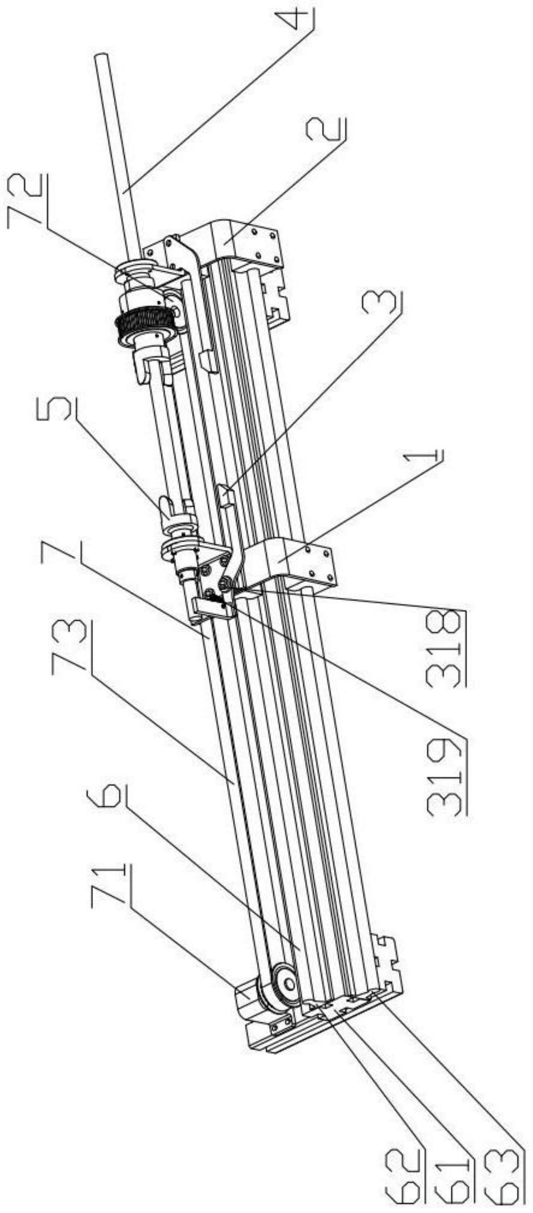 一种碳纳米管收料杆制动装置的制作方法