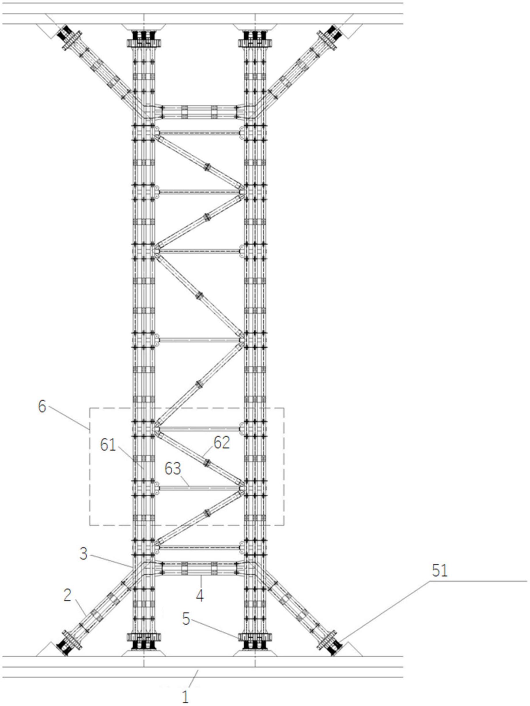 一种基坑钢桁架八字脚支撑结构的制作方法