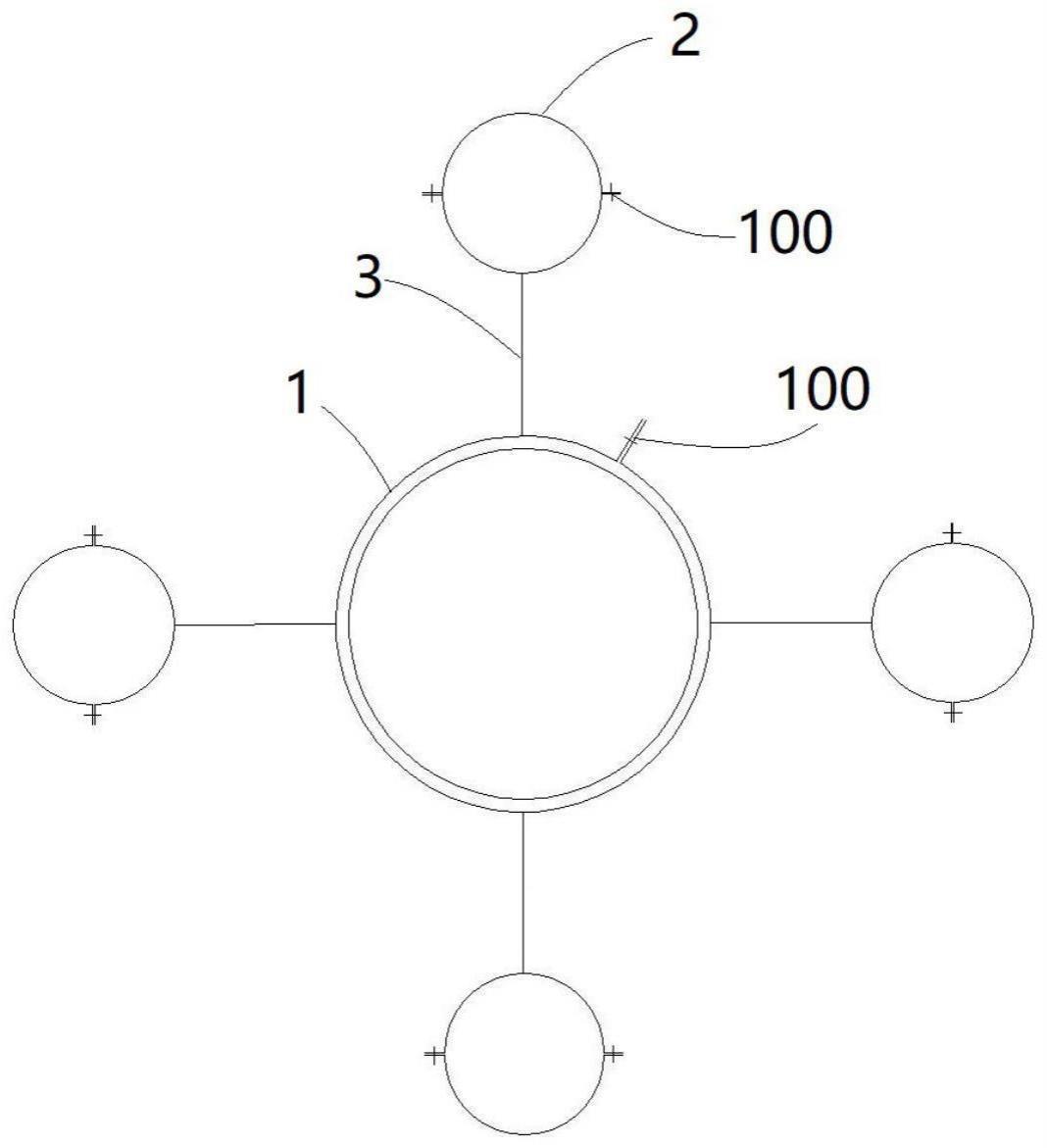 一种多根立管共用的环抱支架的制作方法