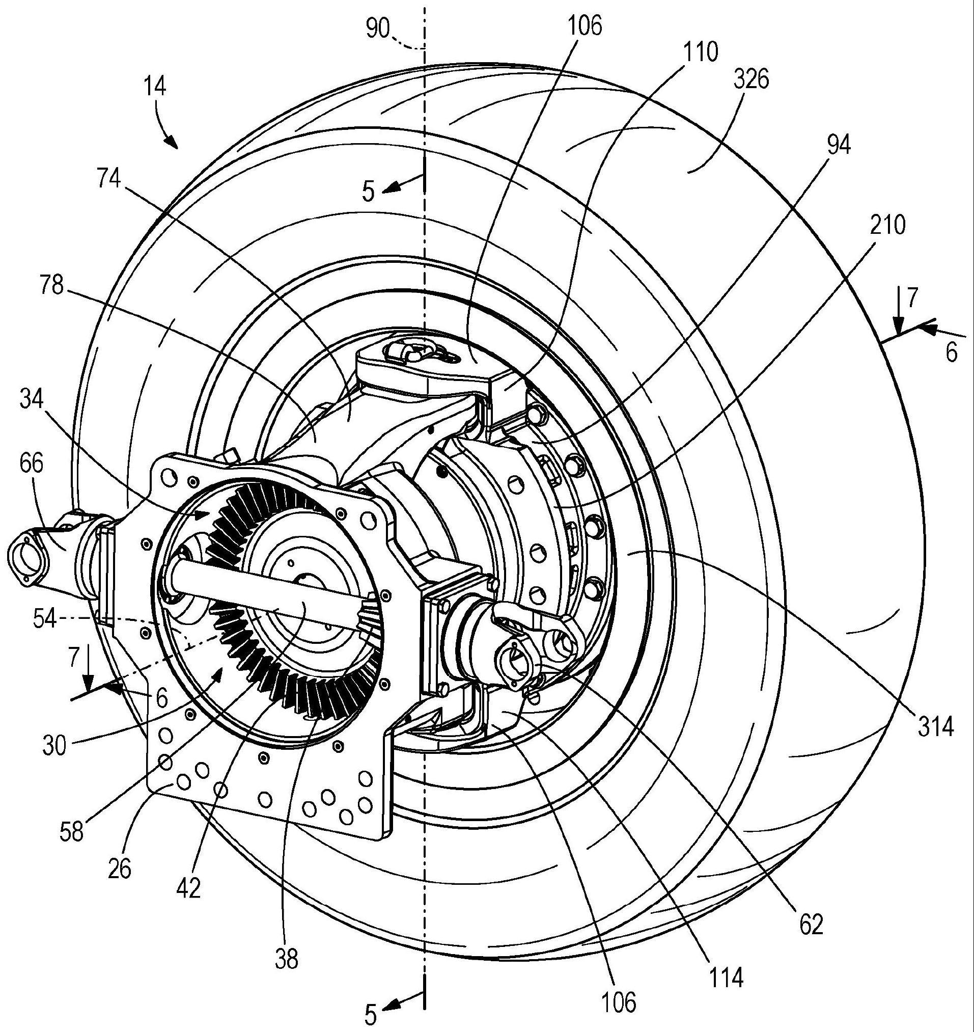 车辆车轮单元中的可转向轮与外壳之间的连接的制作方法