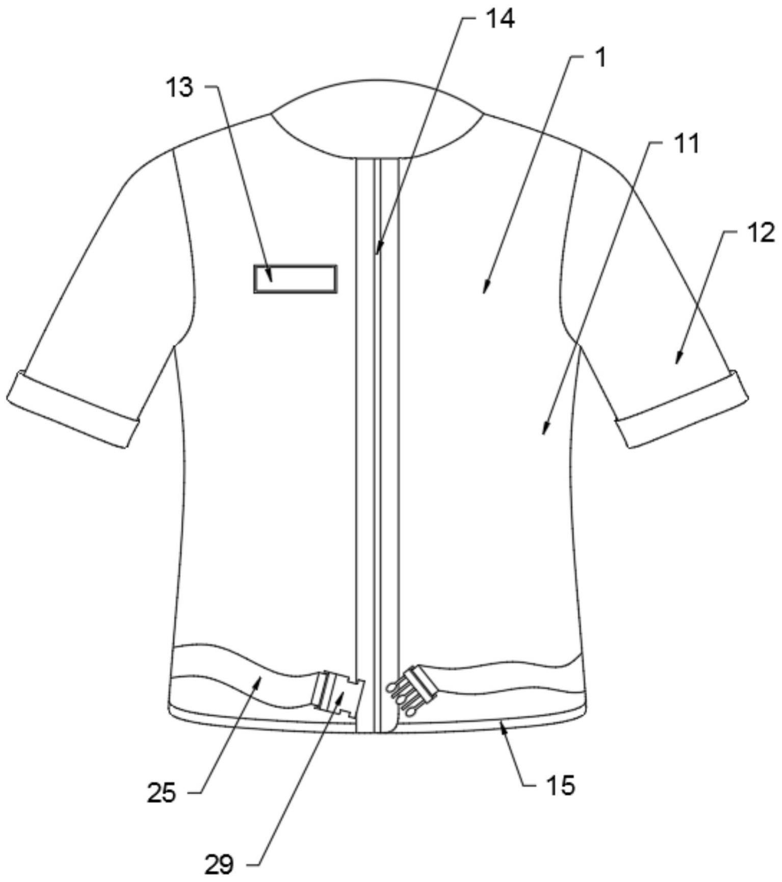 一种自行车骑手专用的空调降温服的制作方法