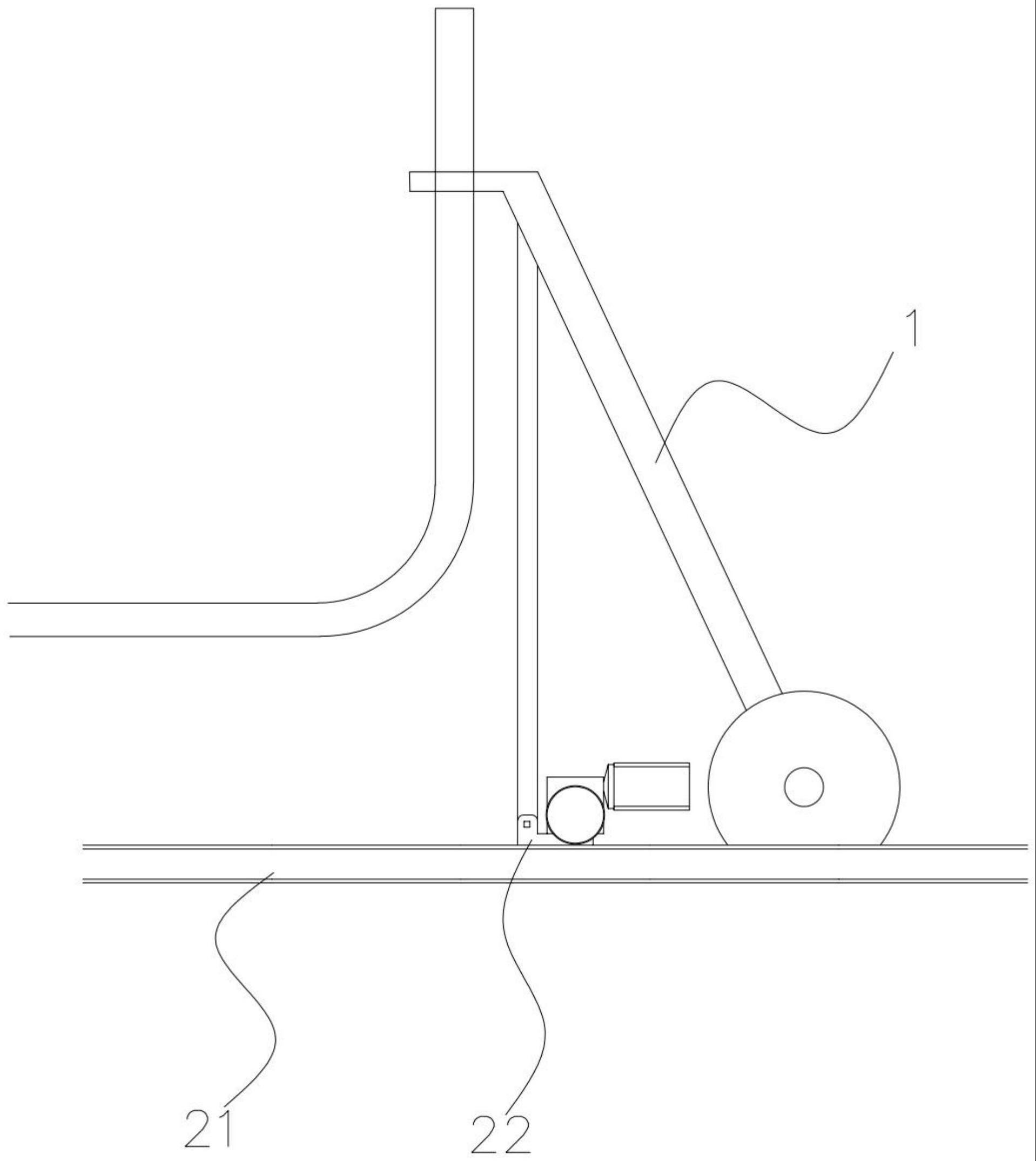 一种绞盘式喷灌机喷头车带电机自动行走的装置的制作方法