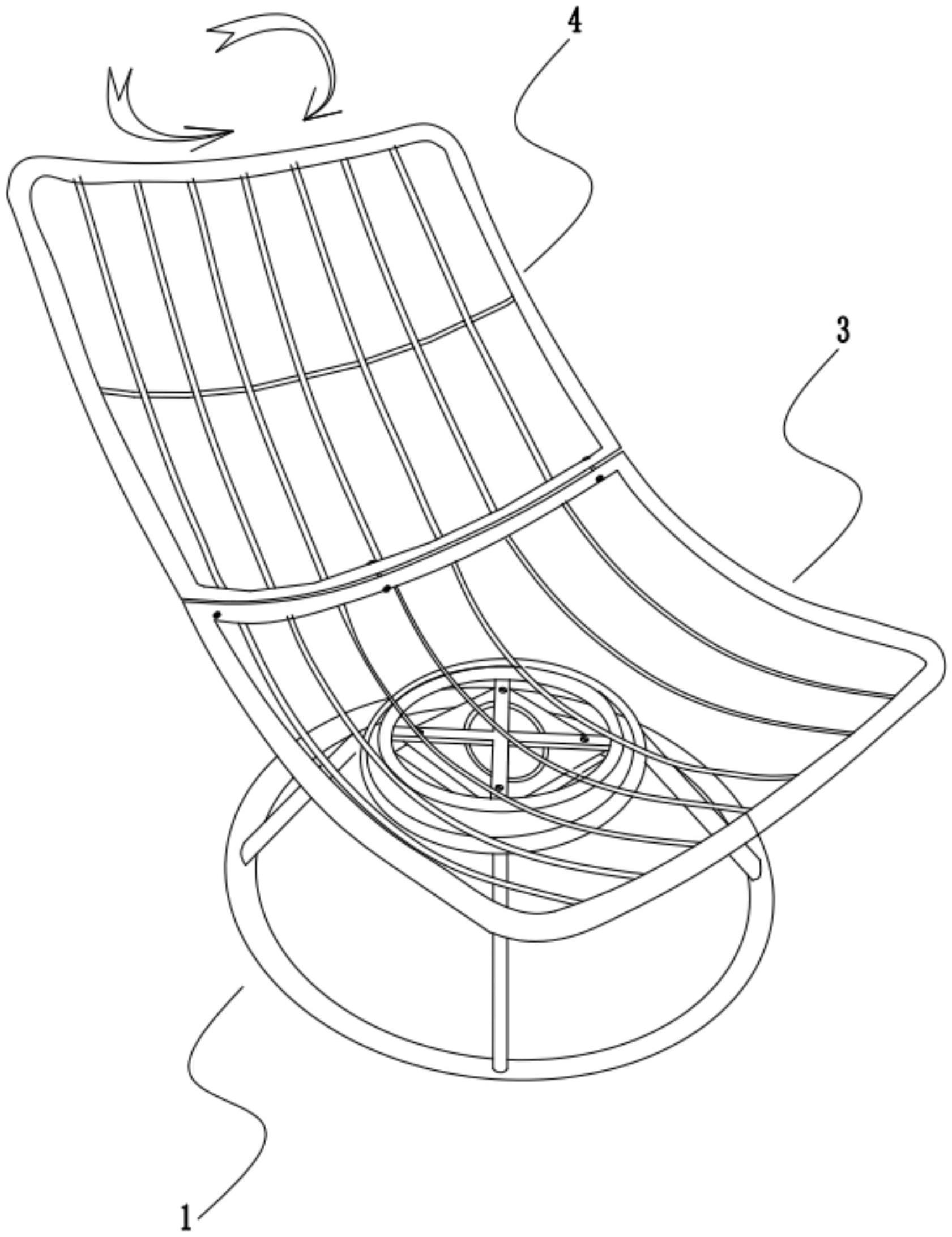 一种可分拆的旋转藤椅的制作方法