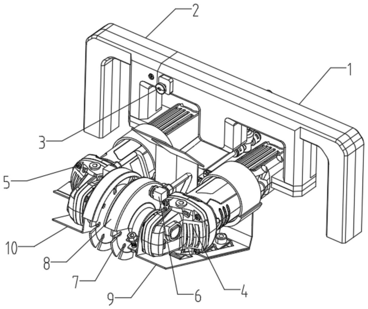 一种高速旋转的双电机双动力可调节开槽机的制作方法