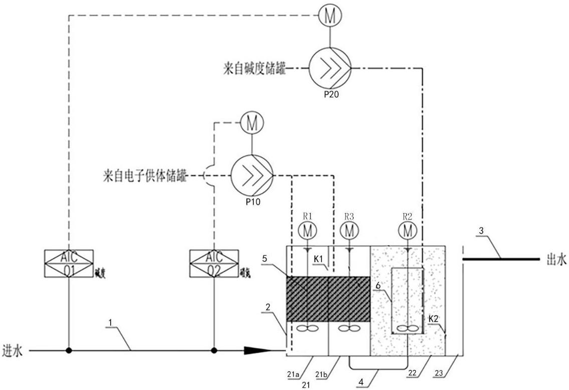 一种污水脱硝用流化床及其流化处理方法与流程