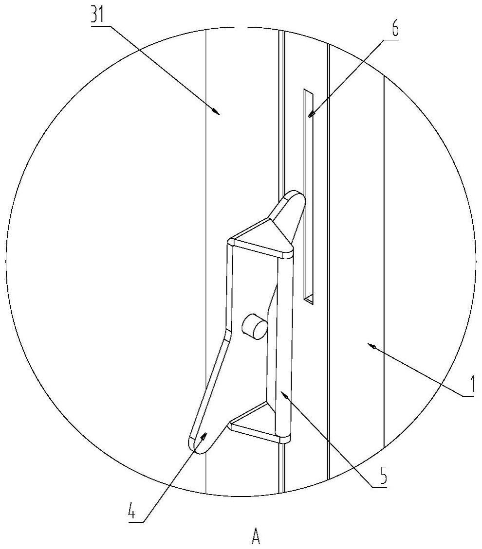一种带有方便启闭装置的AB型安防单向通道门的制作方法
