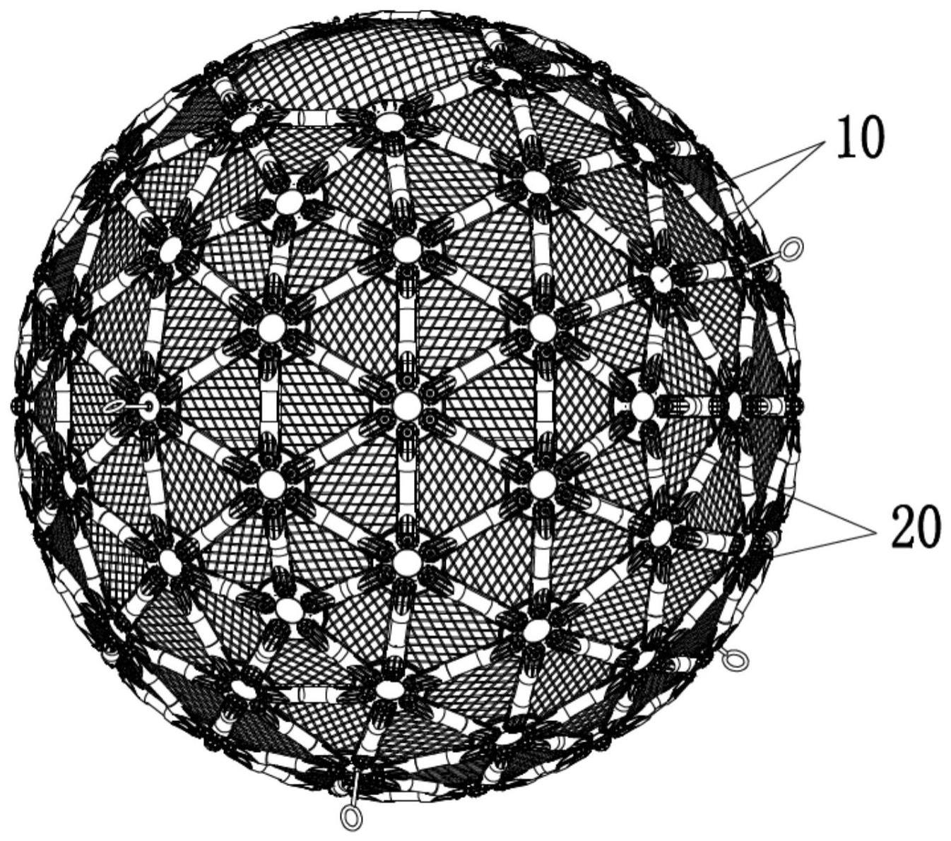 一种可潜式的深海养殖球形网箱的制作方法