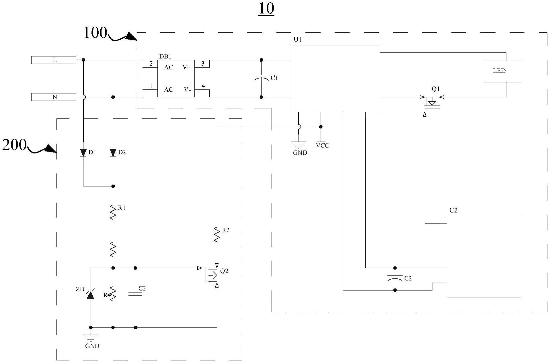 电源模块供电控制电路以及DALI电源的制作方法