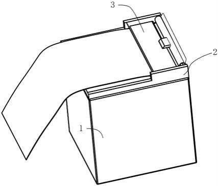 一种带改进型压纸板的标签剥离盒的制作方法