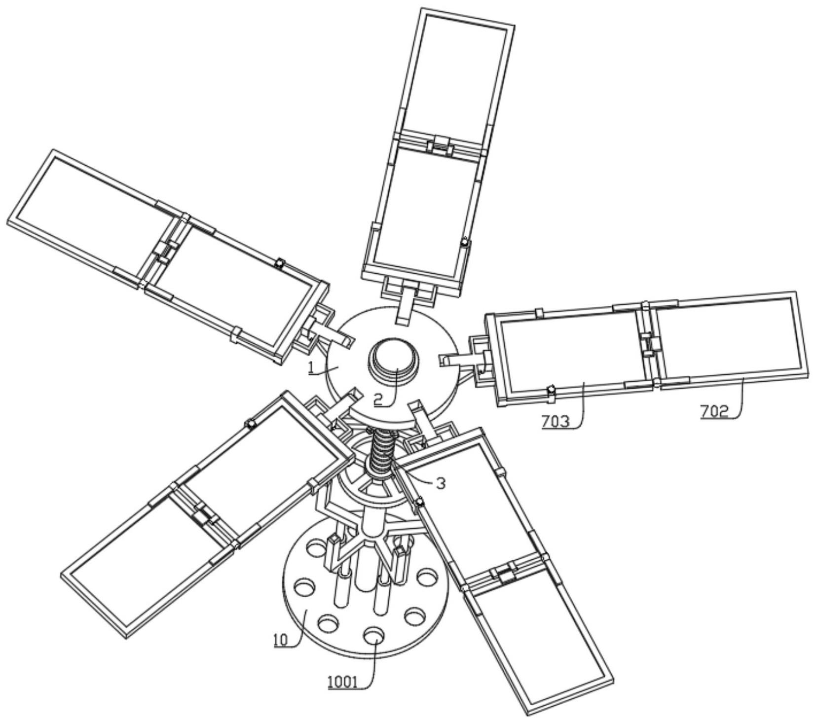 一种具有角度调节的卫星翻板展开装置的制作方法
