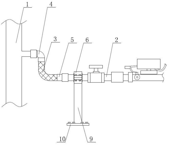 一种供暖主管道和入户管道的连接结构的制作方法