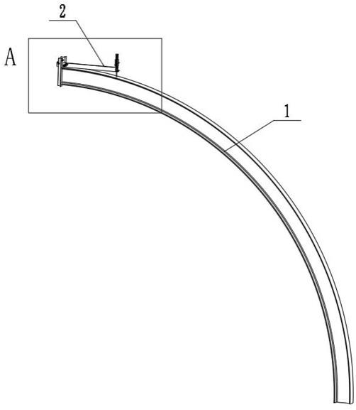 一种隧道钢拱架端头弧度及连接面角度测量装置的制作方法