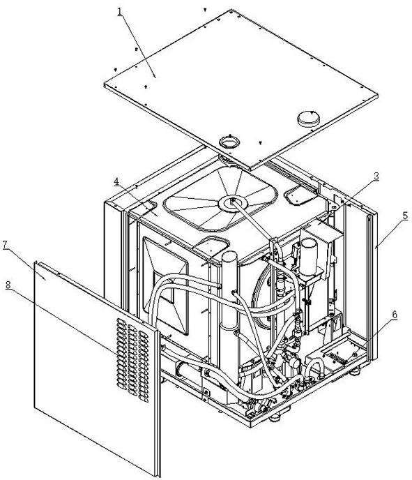 烤箱控制箱散热风机挡风板装置的制作方法