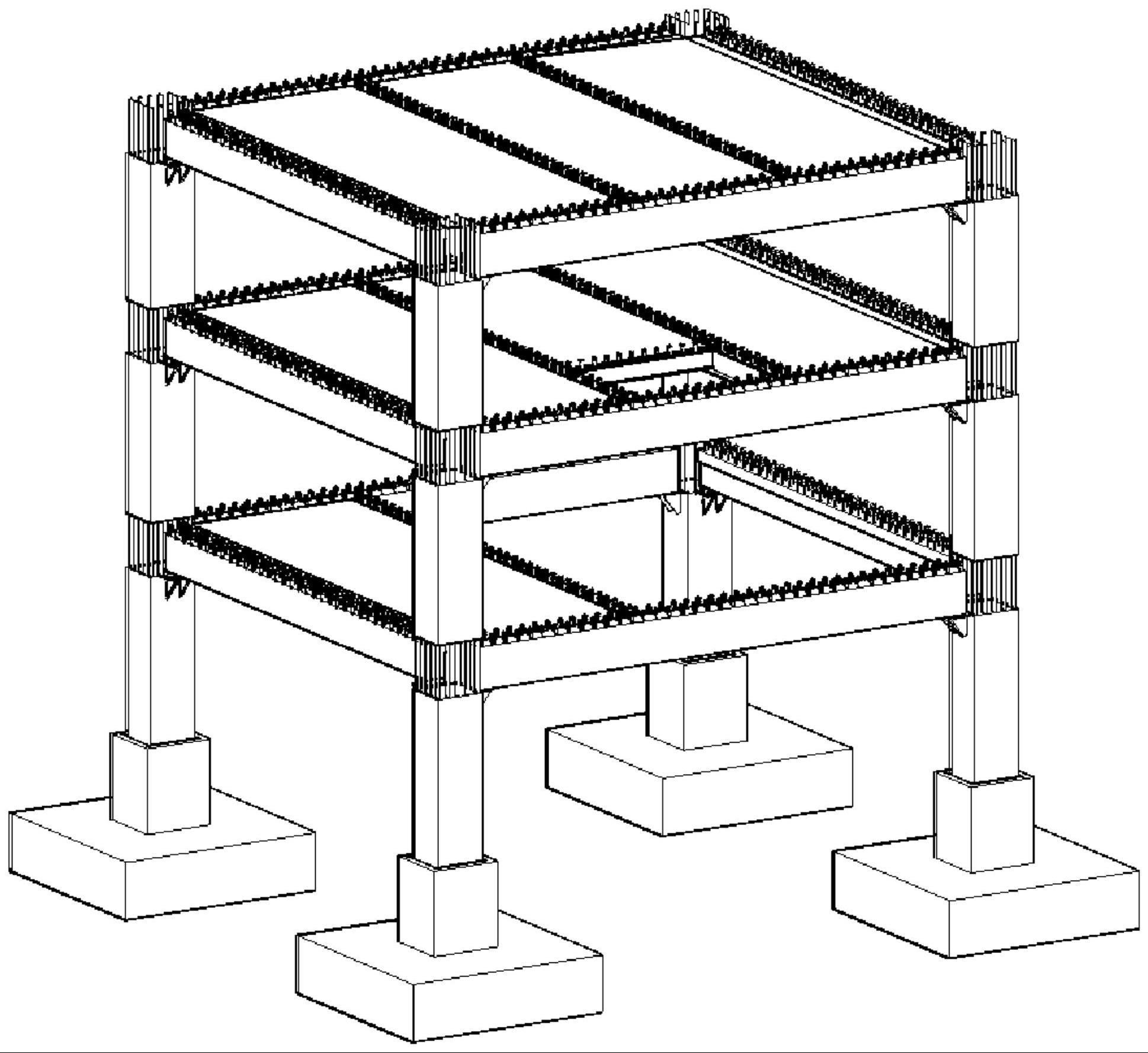 一种可多层同步浇筑的钢筋混凝土装配式框架体系及方法与流程