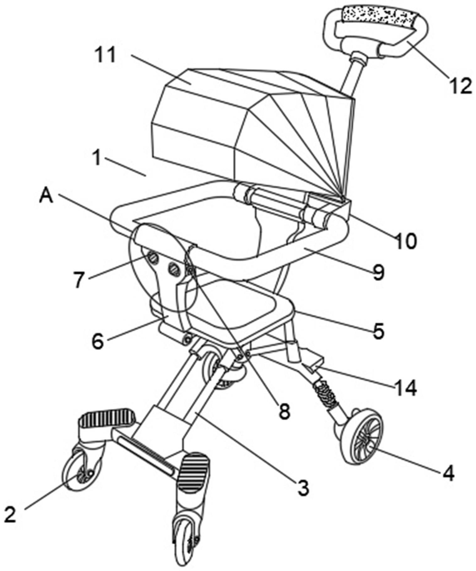 一种婴儿推车的减震装置的制作方法