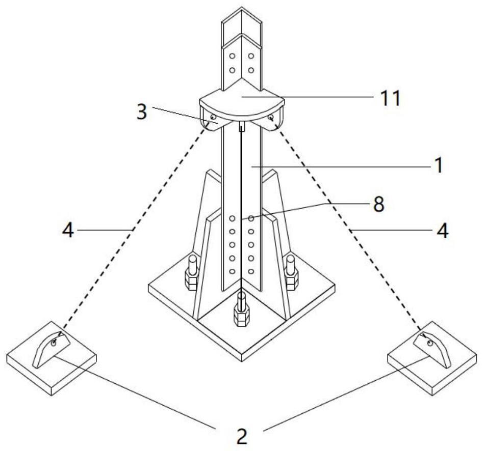 一种输电铁塔塔脚补强用支撑装置