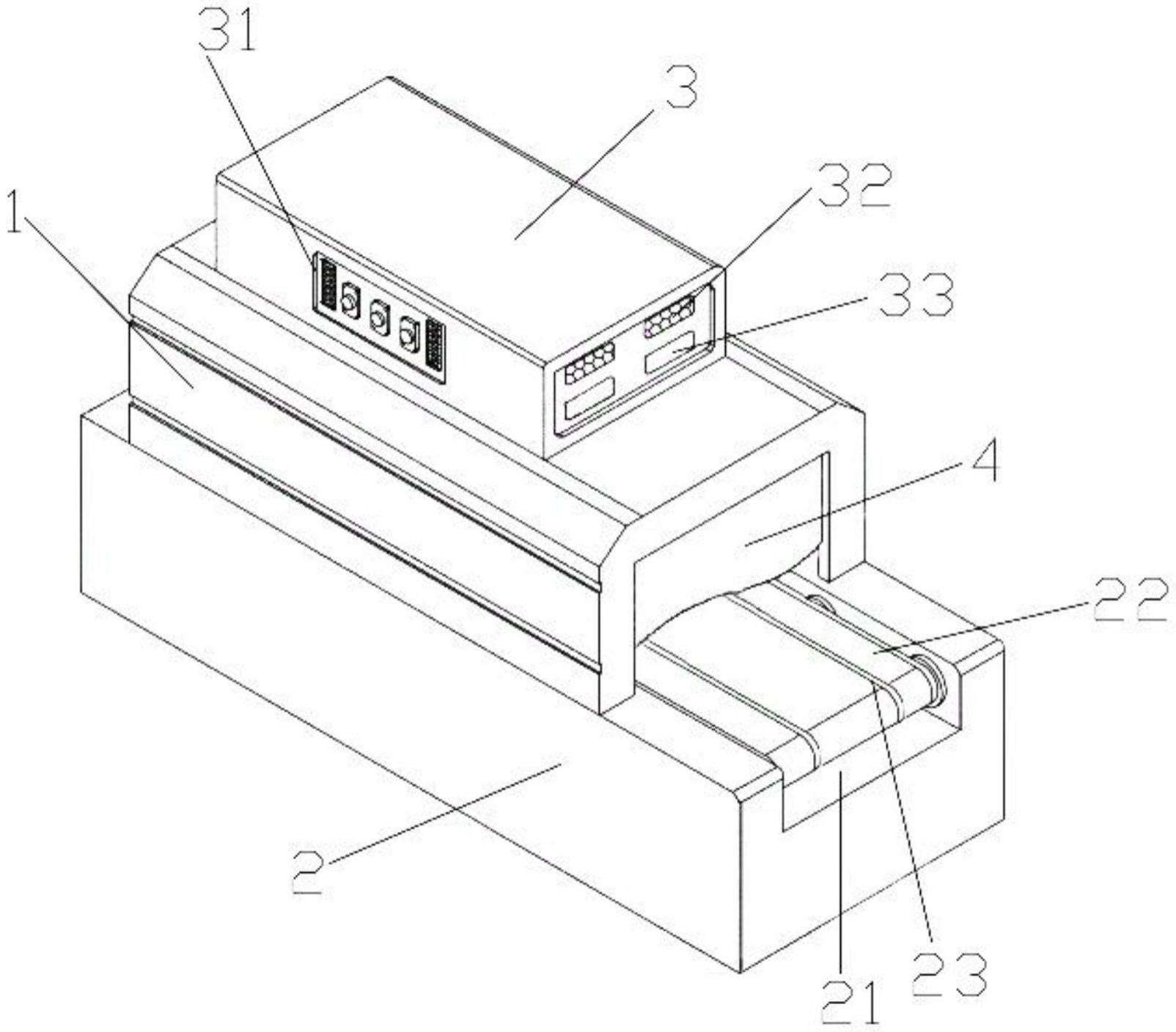 一种可调控自动化热瓶口式标签收缩机的制作方法