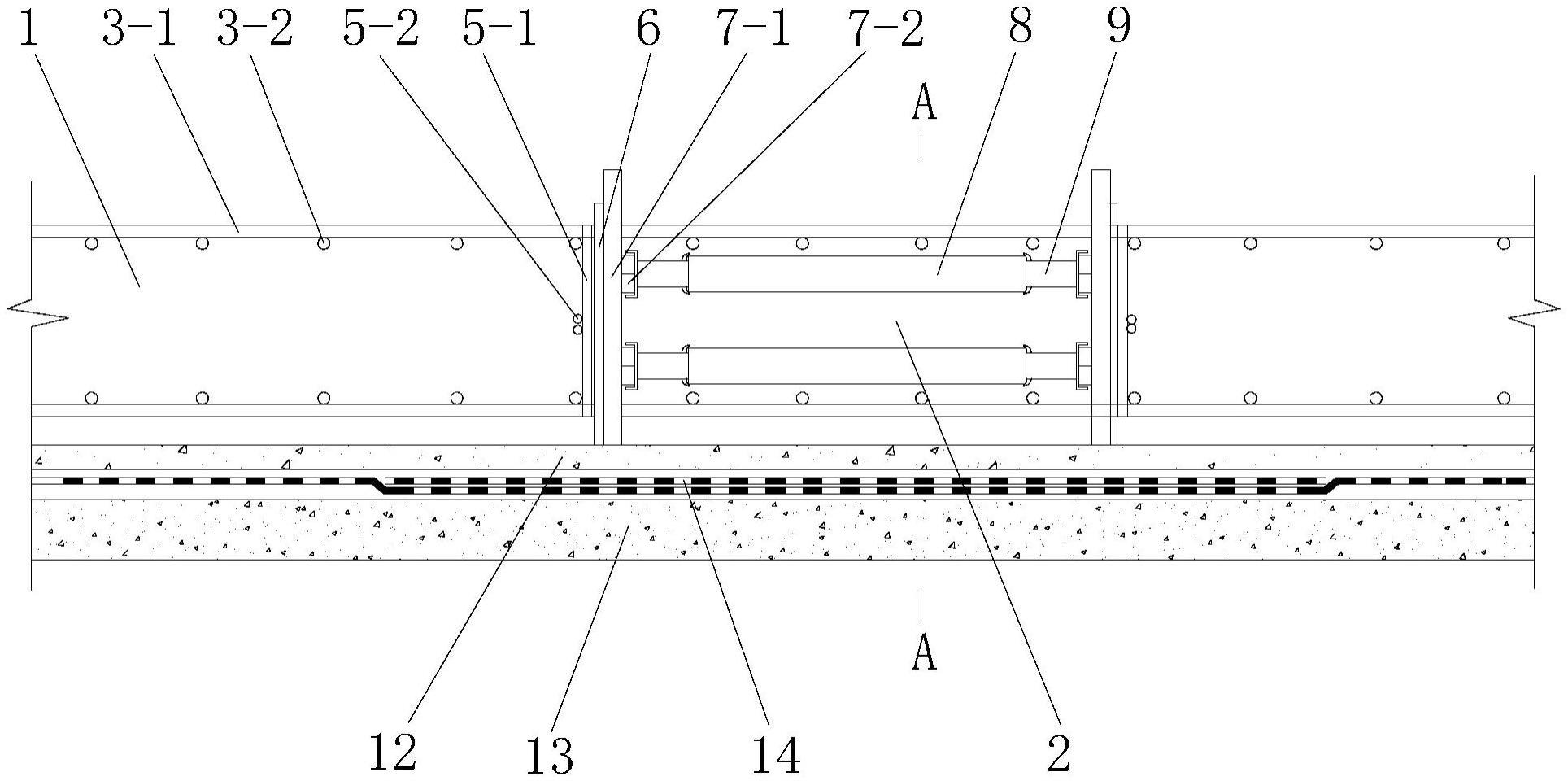 一种高层建筑超长混凝土底板施工结构的制作方法