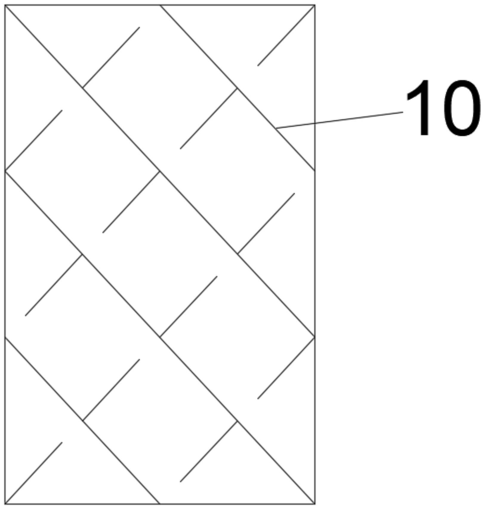 一种交叉绗线直充防钻绒工艺的制作方法