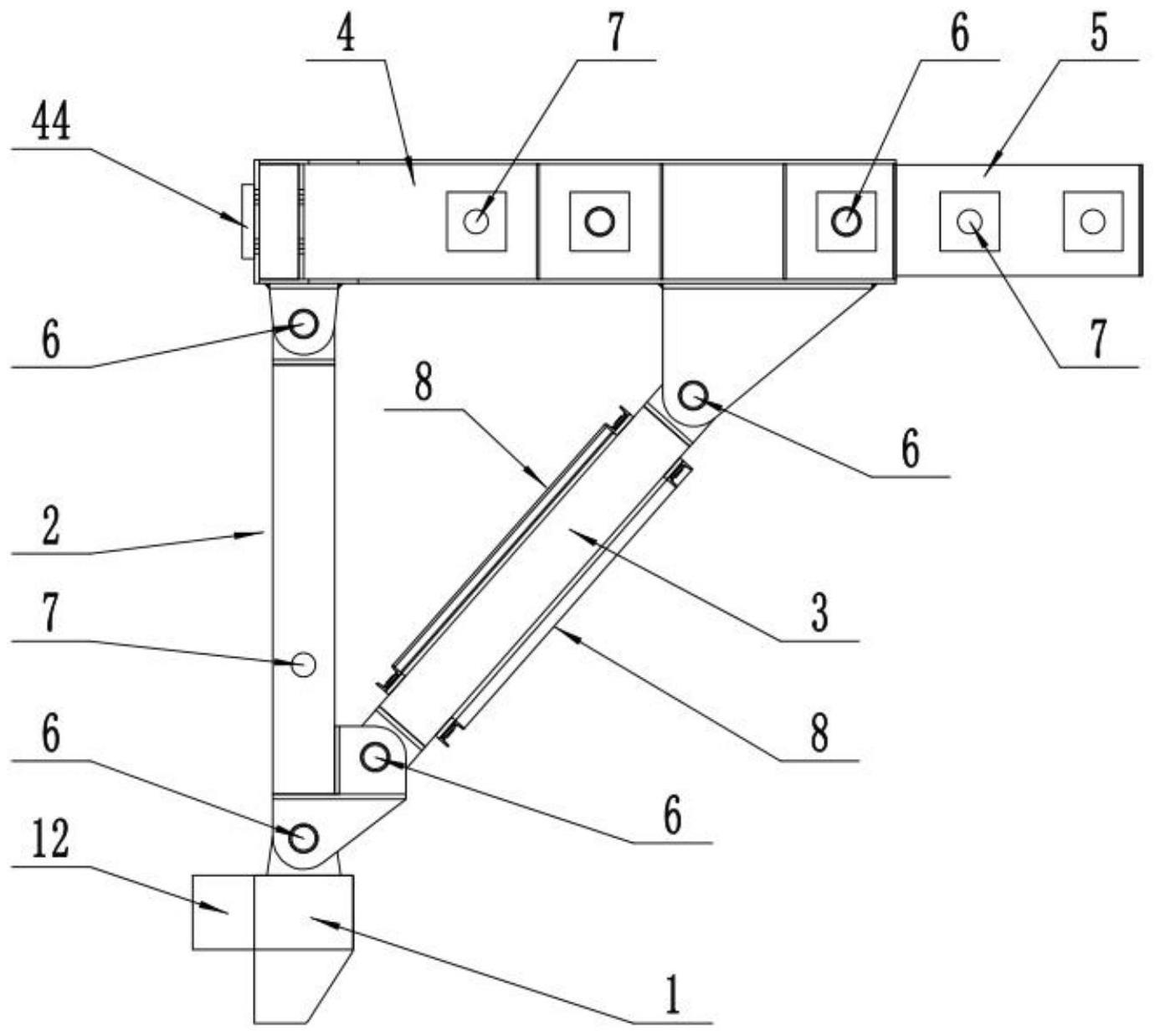 一种折叠伸缩式三角托架及其施工方法与流程
