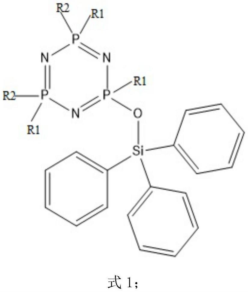 一种含三苯基硅侧基的环磷腈化合物及其制备方法和应用与流程