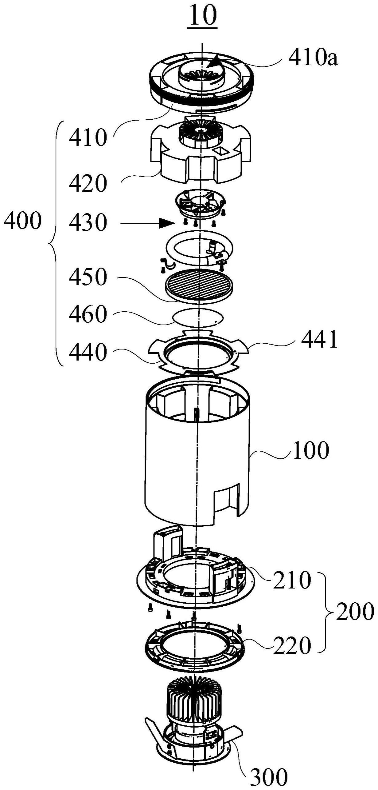 空气循环净化筒灯的制作方法