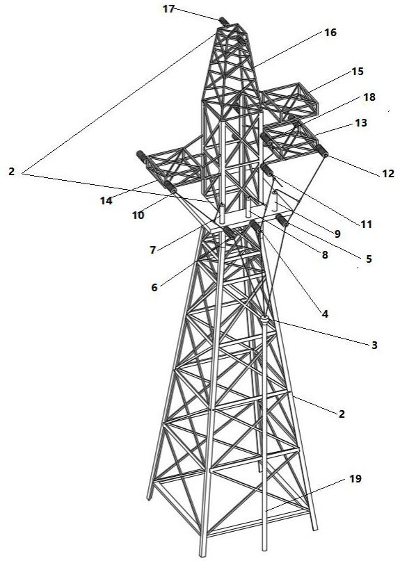 分布式新能源发电厂区汇流电缆可直接登塔的电缆终端塔的制作方法