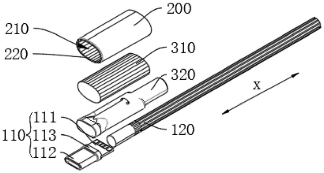 抗拉数据线结构以及充电器的制作方法