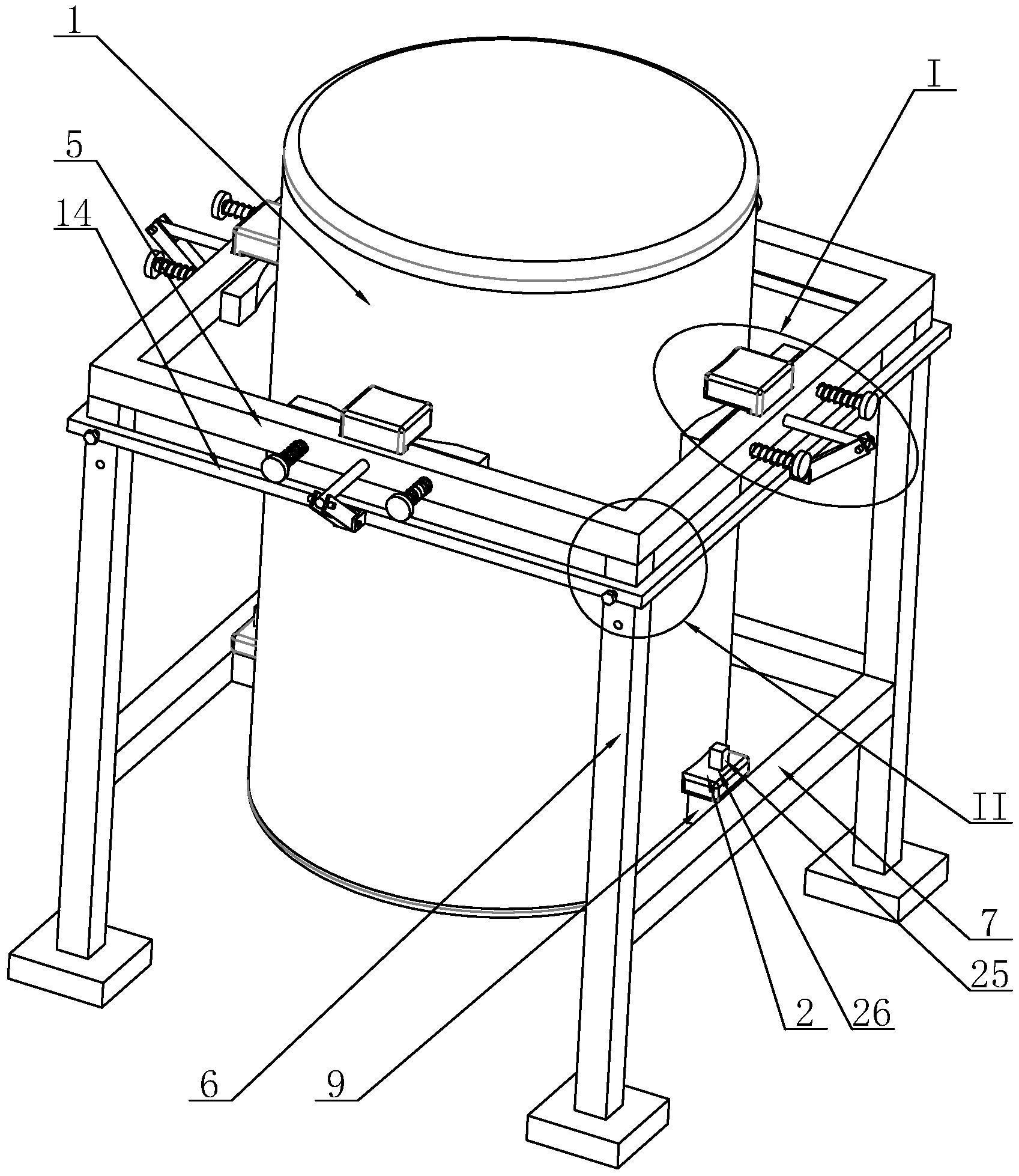 一种染料搅拌桶安装结构的制作方法