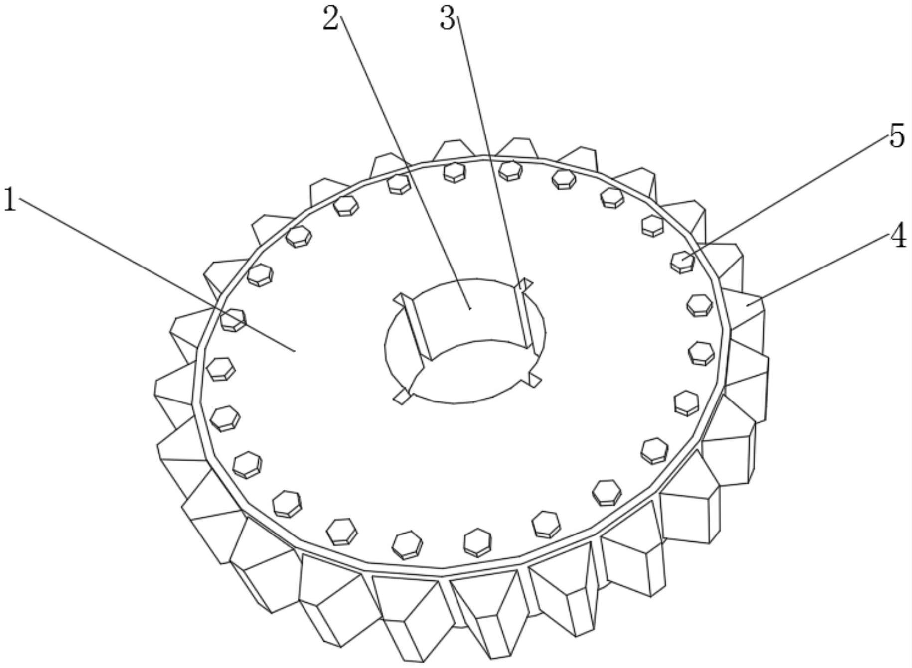 一种便于更换卡齿的组合式齿轮的制作方法