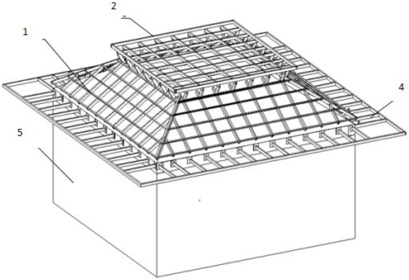 一种仿古叠级屋面暗藏排水构造的制作方法