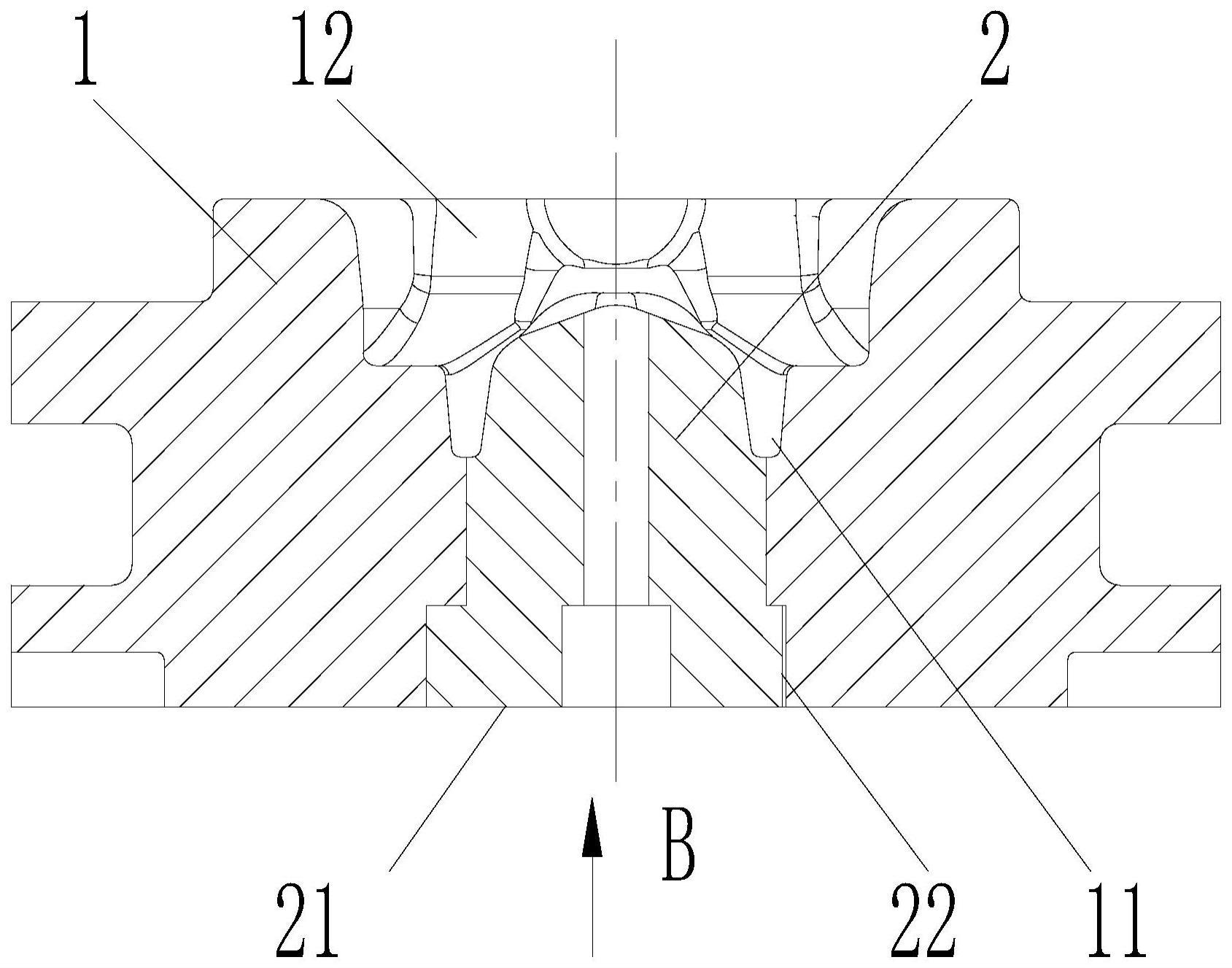 一种焊接叉锻模下模镶块结构的制作方法