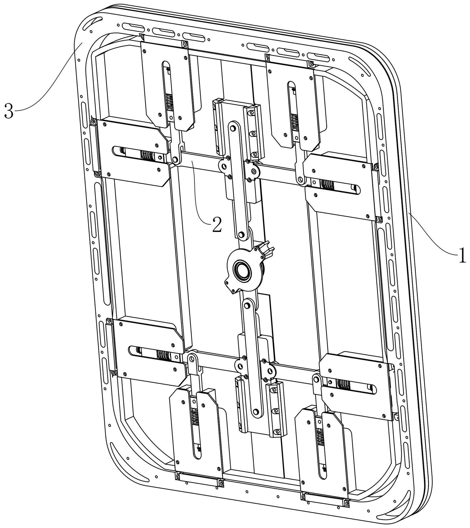 连杆结构密封端门及包装箱的制作方法