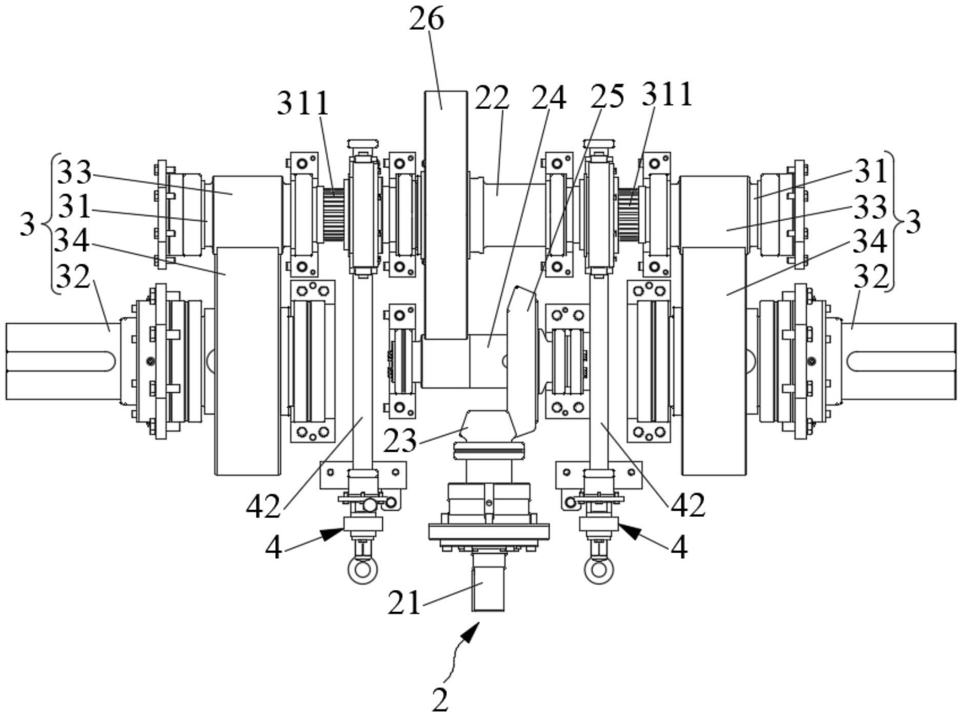 单输入对称双输出减速机及锚绞设备的制作方法