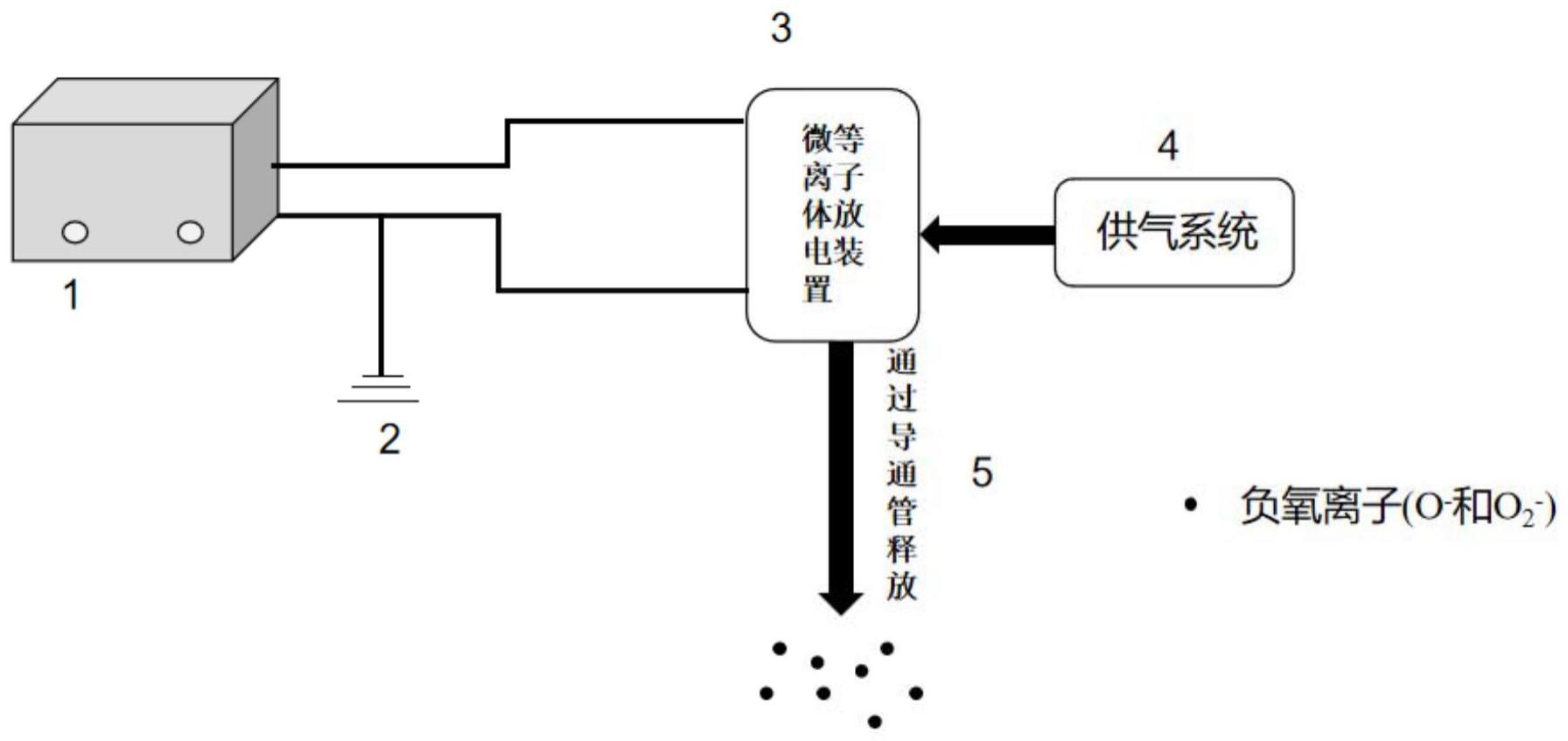 基于微等离子体放电制备负氧离子的装置及方法与流程