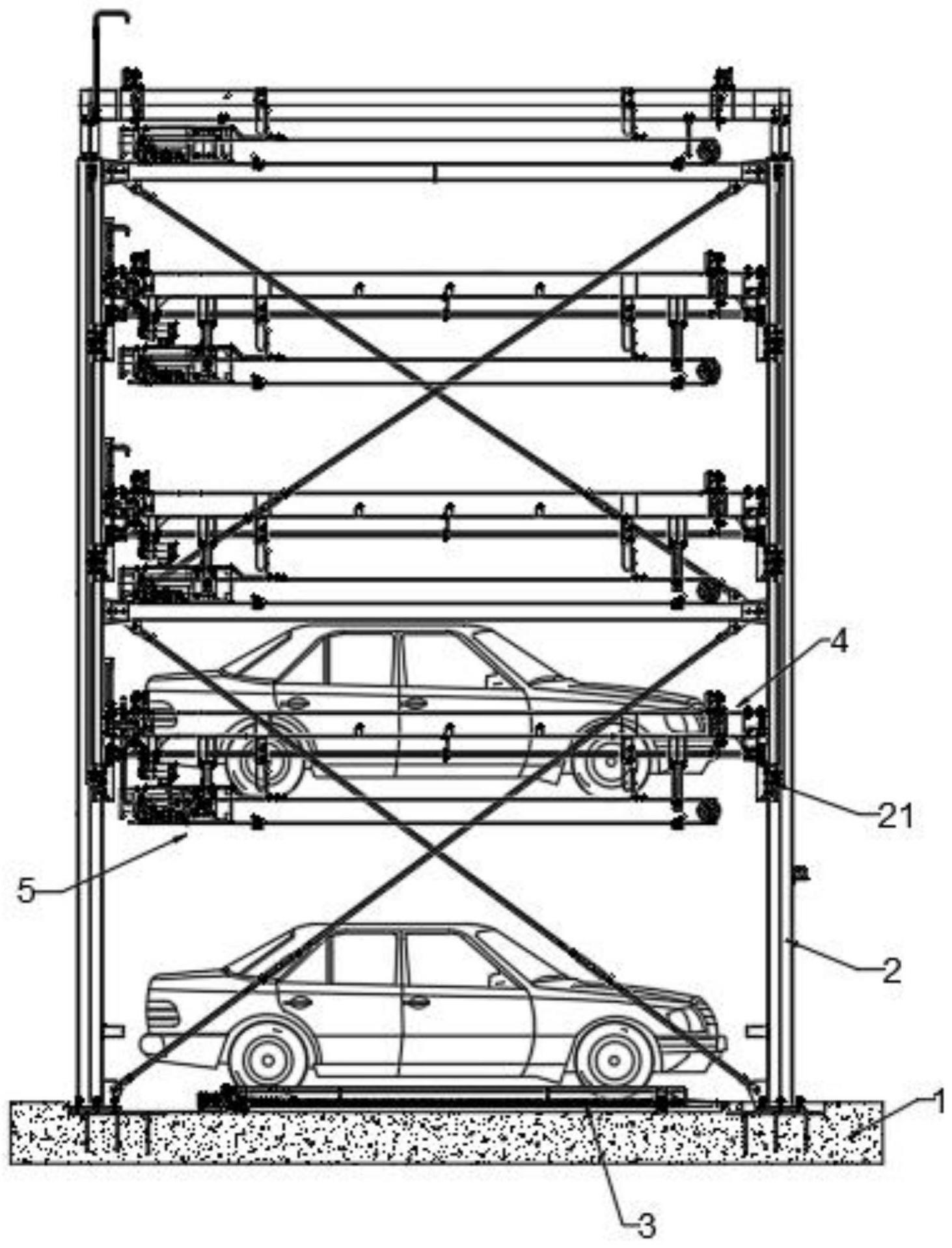 一种多层升降横移钢丝绳动力内置式停车设备的制作方法