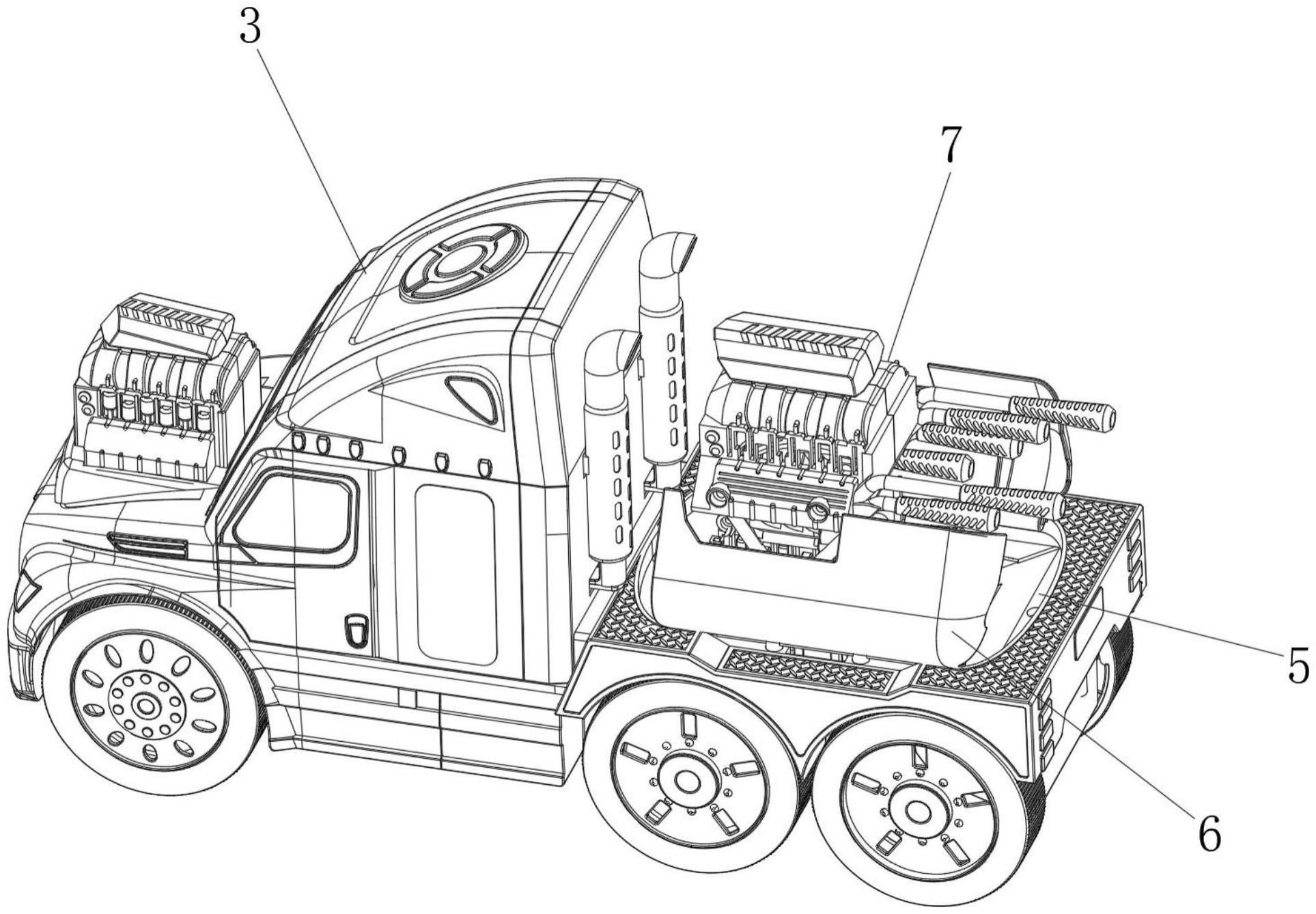 一种喷射器可升降的玩具车的制作方法