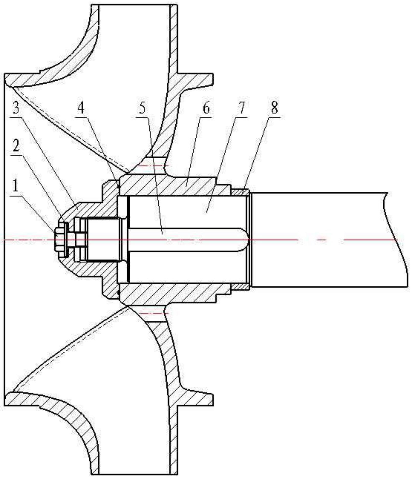 一种化工标准泵叶轮锁紧装置的制作方法