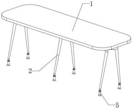 一种带有可调脚的岩板桌的制作方法