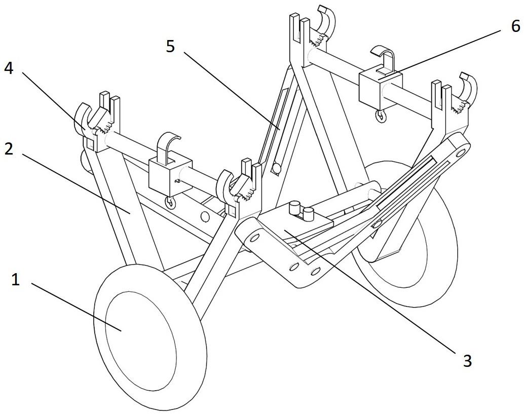 一种用于担架的附加轮装置及担架车的制作方法
