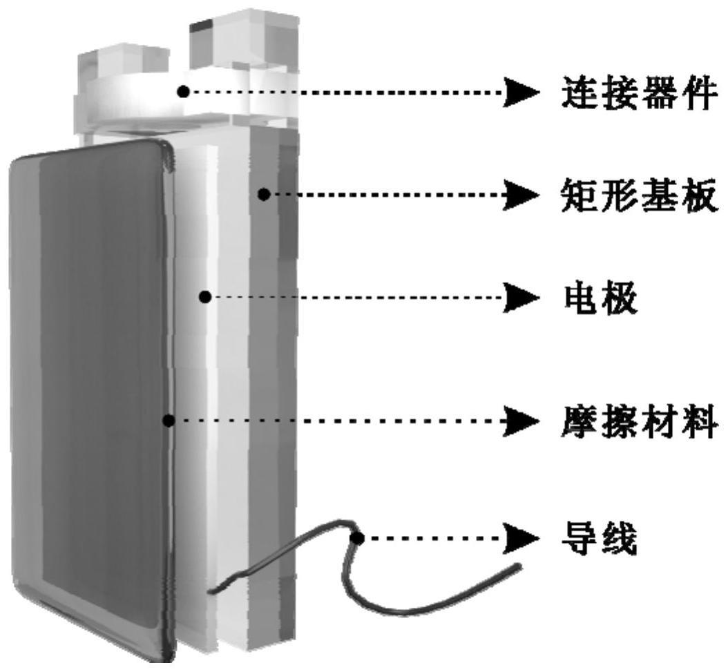 一种用于收集制糖冷凝废水波浪能的摩擦纳米发电机及其制备方法