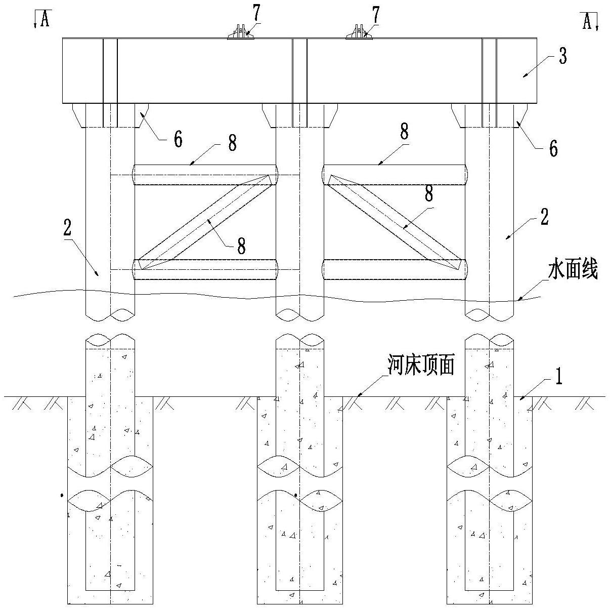 一种用于深水区的钢混结合式塔吊基础的制作方法