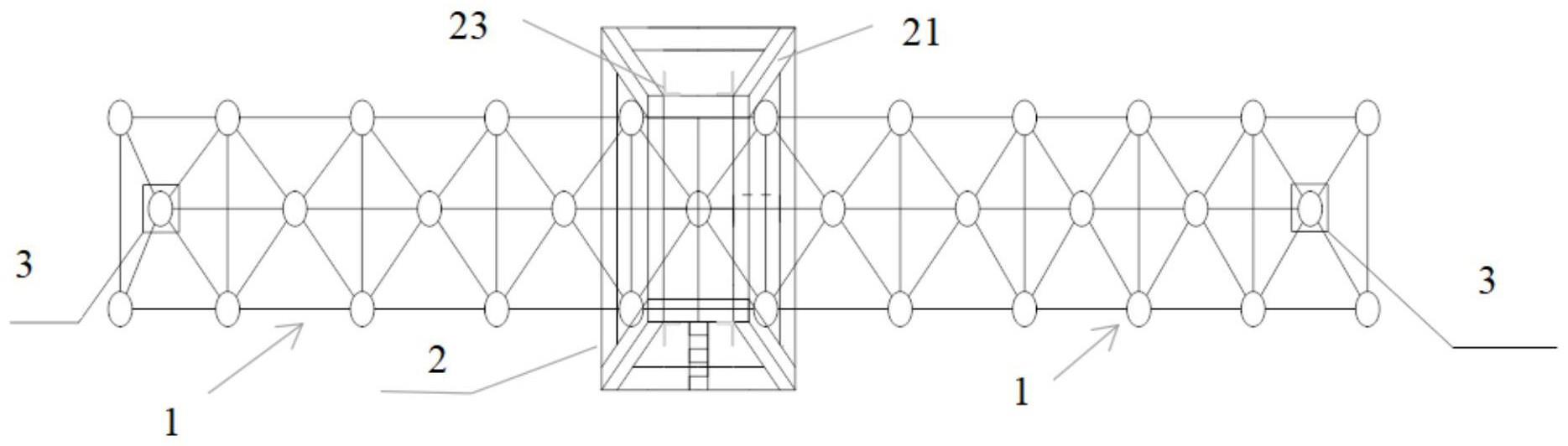 一种狭窄空间平面网架起步跨空中对接安装方法与流程