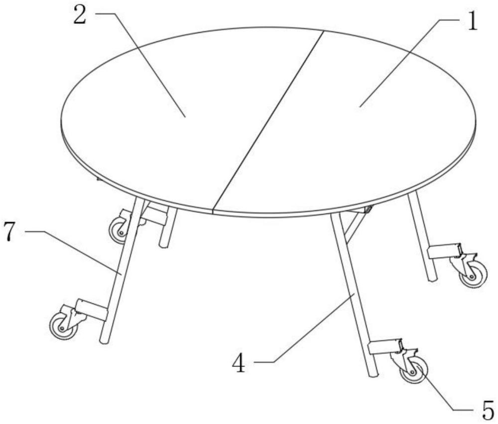 一种便携式折叠圆桌的制作方法