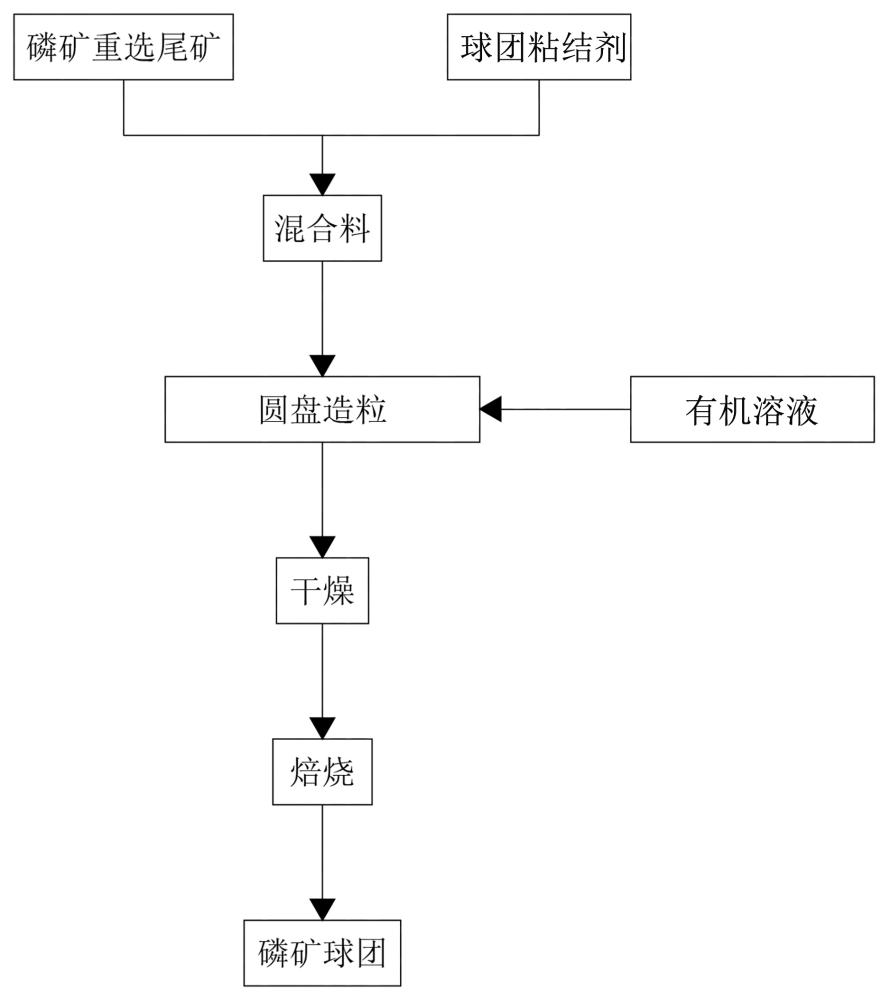 一种含磷矿重选尾矿的磷矿球团及其制备方法与流程