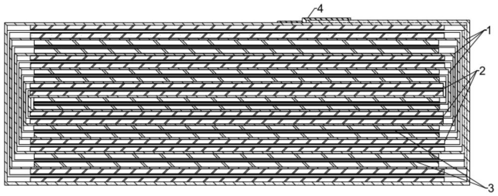 一种卷绕叠片电芯结构、电池及制备方法与流程