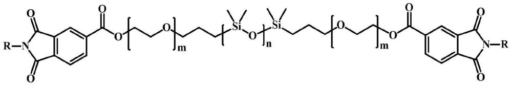 一种聚硅氧烷嵌段改性的丙烯酸酯基聚酰亚胺材料的制备