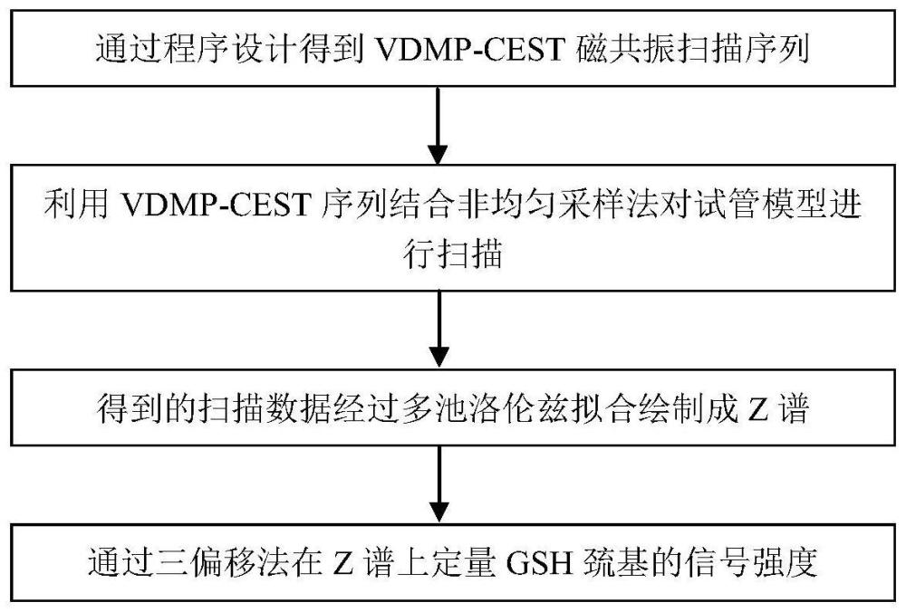 基于VDMP-CEST技术在弱碱性条件下检测GSH巯基的方法及系统